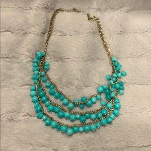 Blue and gold necklace